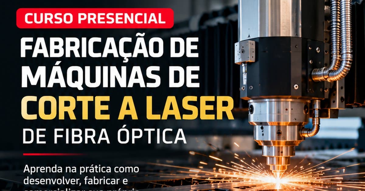 Curso presencial de fabricação de máquinas de corte a laser de fibra óptica